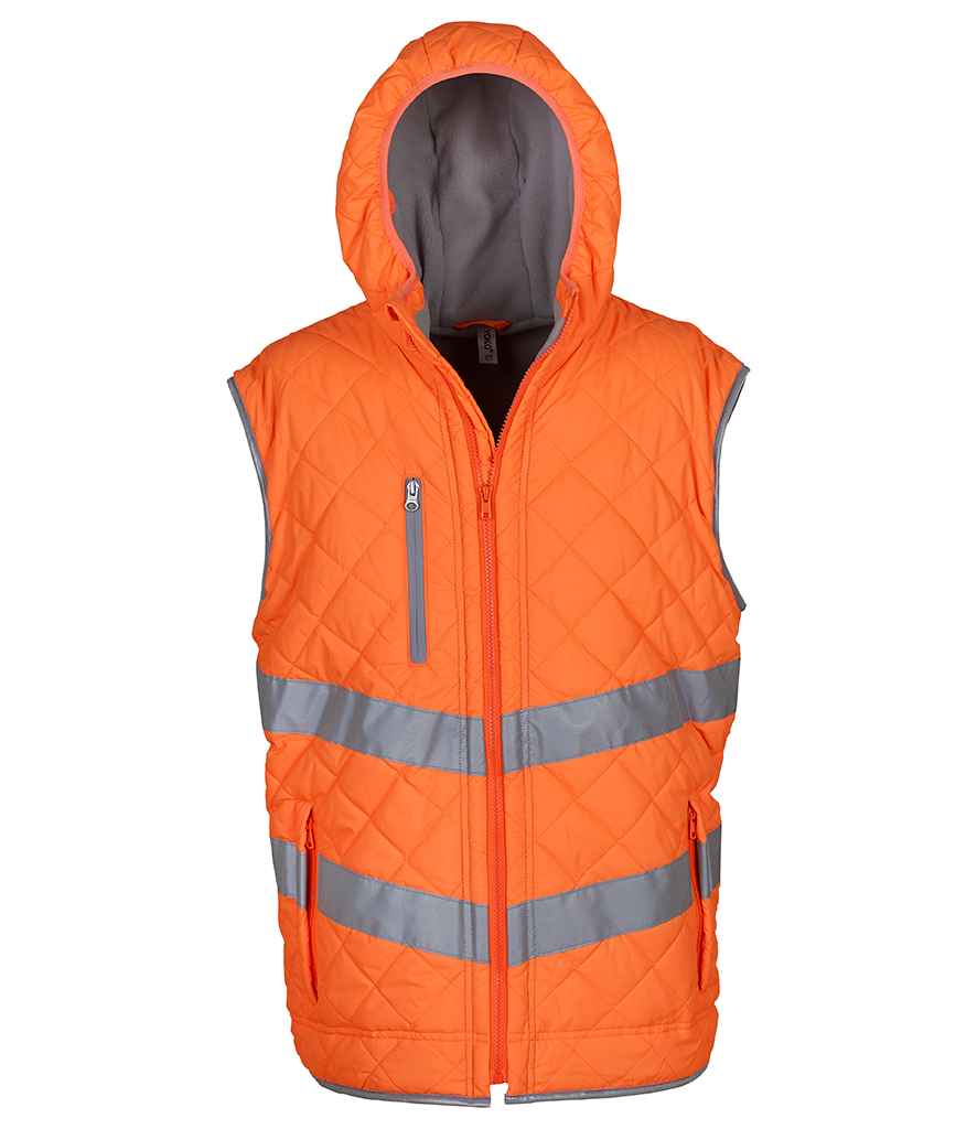 Yoko Hi Vis Kensington Hooded Gilet PenCarrie